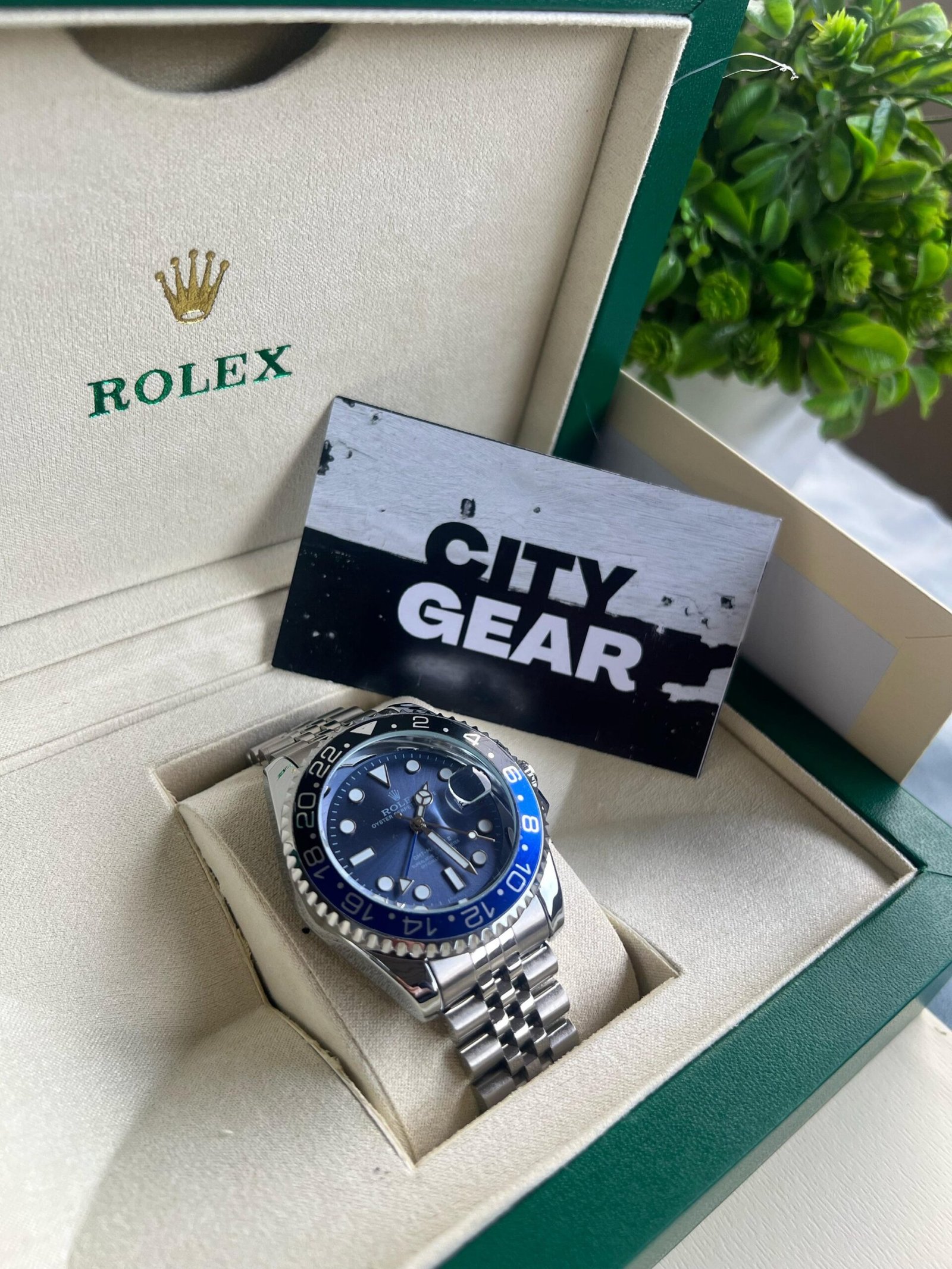 ROLEX GMT MASTER
( Silver/ blue)