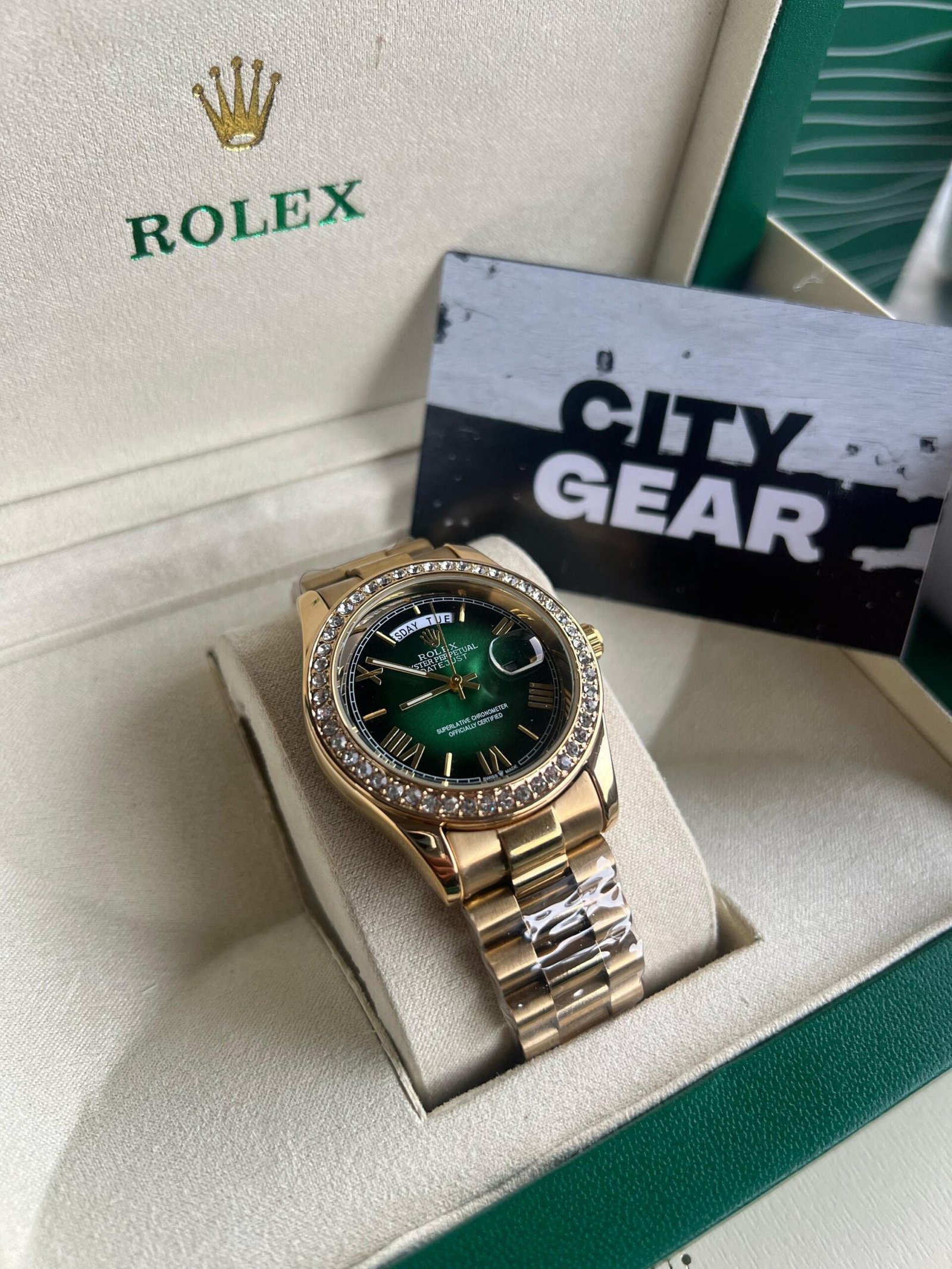 Rolex Oyster Perpectual Day Date (Gold/ Green)
