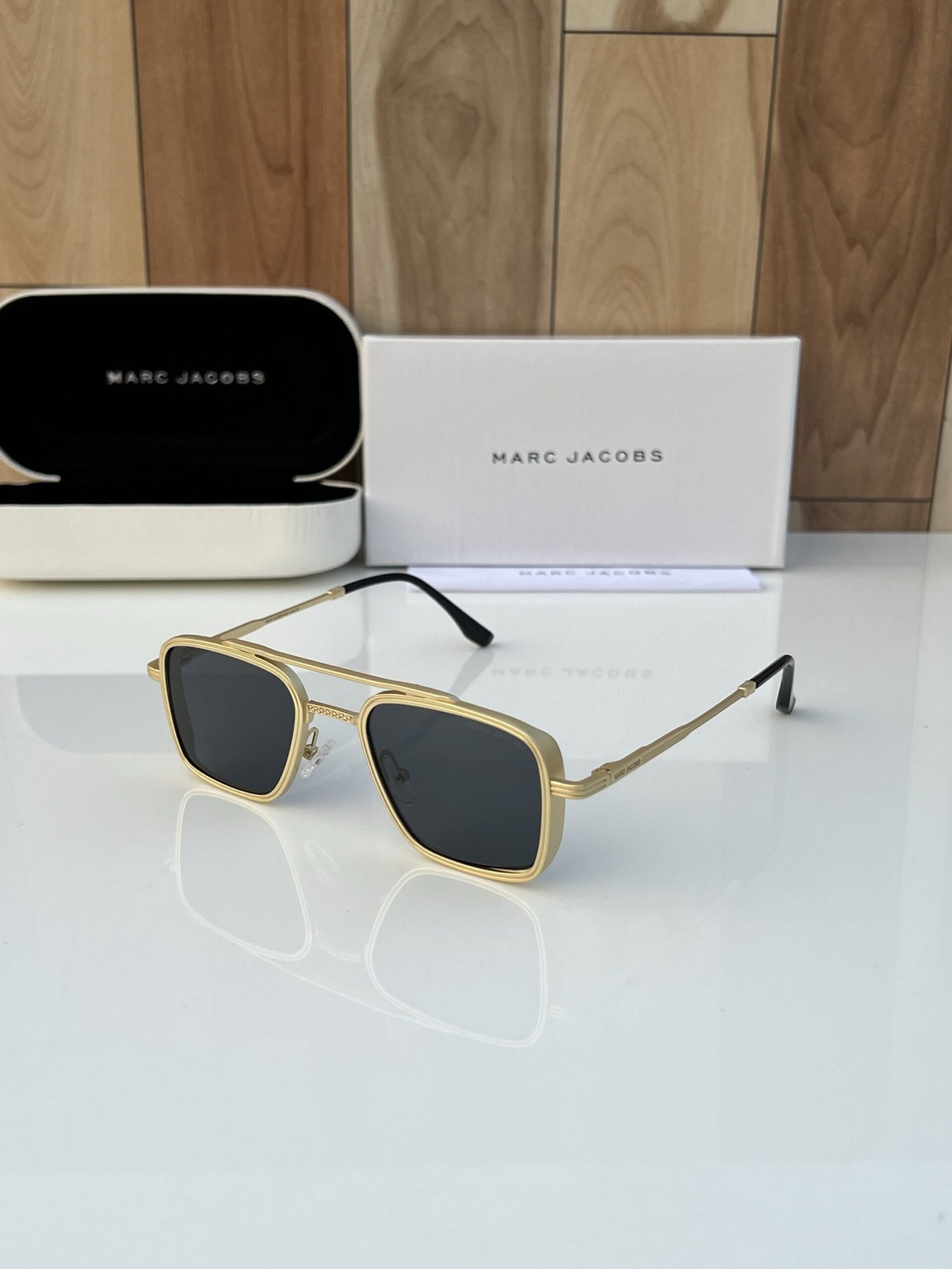 Marc Jacobs 504 Gold Black Sunglasses