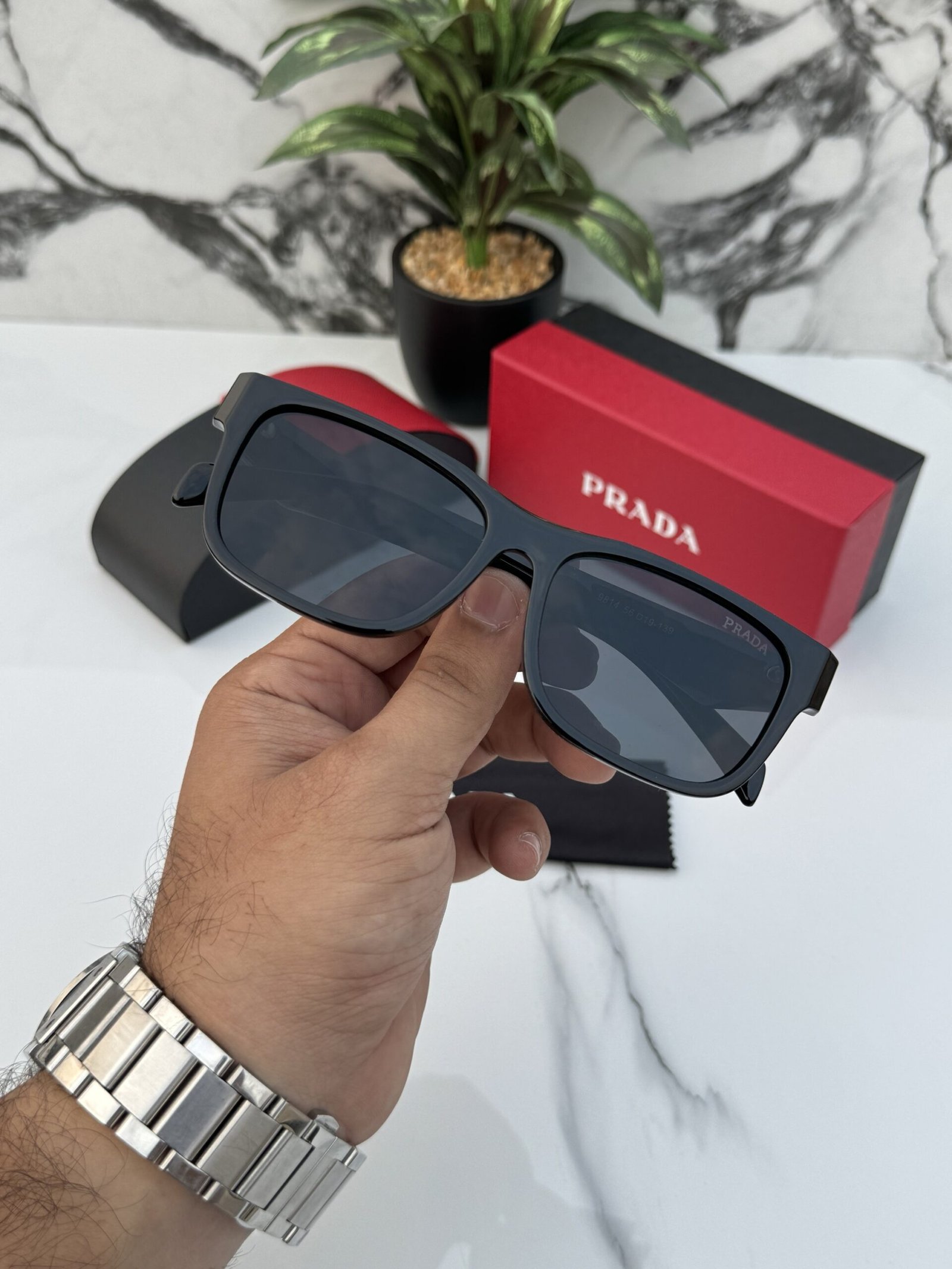 Prada 9814 Full Black Sunglasses