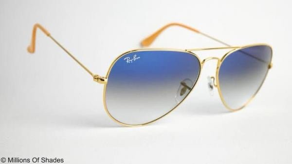 Rayban 3025 Gold Blue Sunglasses