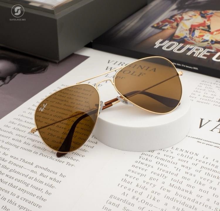 Rayban 3025 Gold Brown Sunglasses