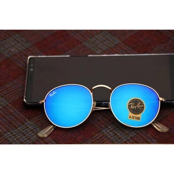 Rayban 3447 Gold Aqua Sunglasses