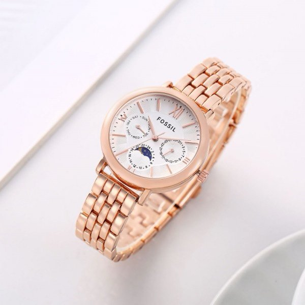 Fossil Es3121 Jacqueline Sun Moon Copper White