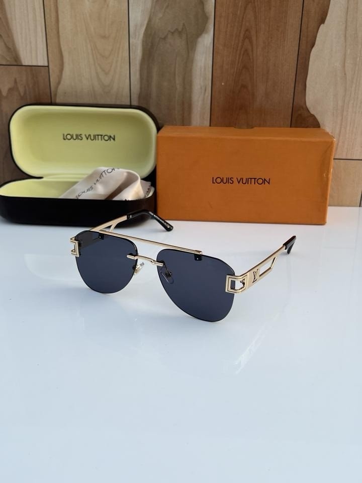 Louis Vuitton 3094 Gold Black Sunglasses
