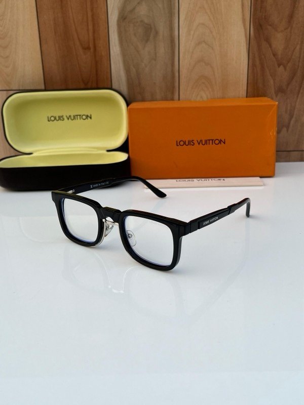 Louis Vuitton 1008 Black Silver Plano Sunglasses