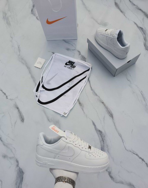 Nikee Airforce 1 White Pure Leather For Men s UA Quality