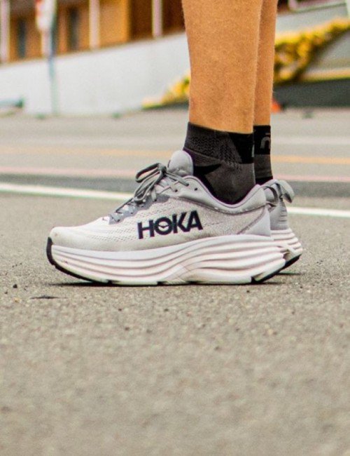 HOKA BONDI GREY WHITE