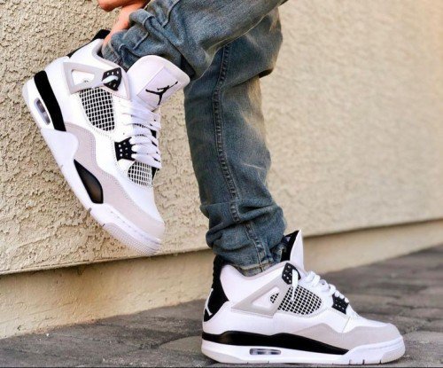 AIR JORDAN RETRO 4 MILITARY BLACK SEMI UA