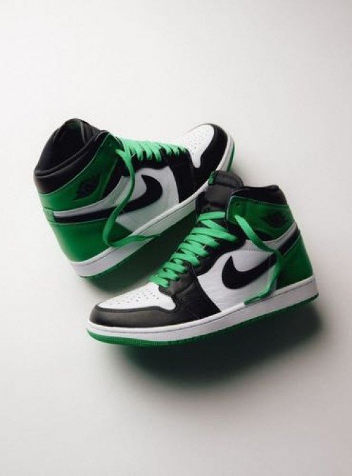 Nikee Air Jordan Retro 1 High Lucky Green Semi UA