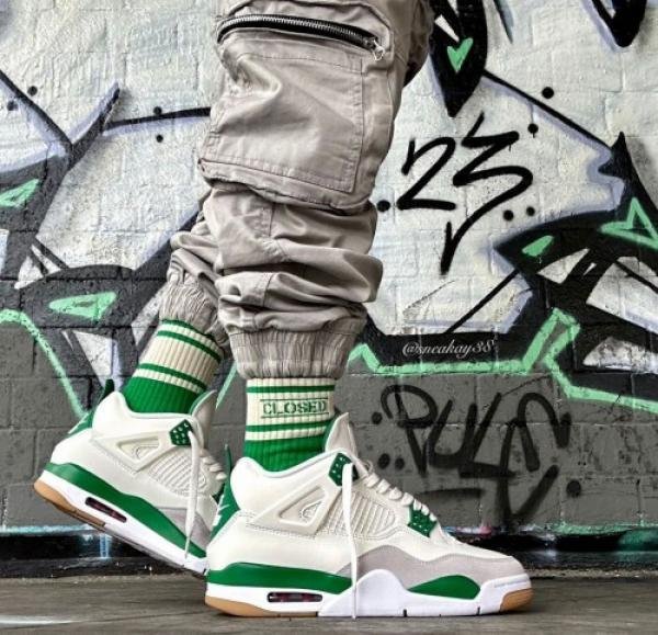 Jordan Retro 4 Pine Green Semi UA With Same Box Butter Paper