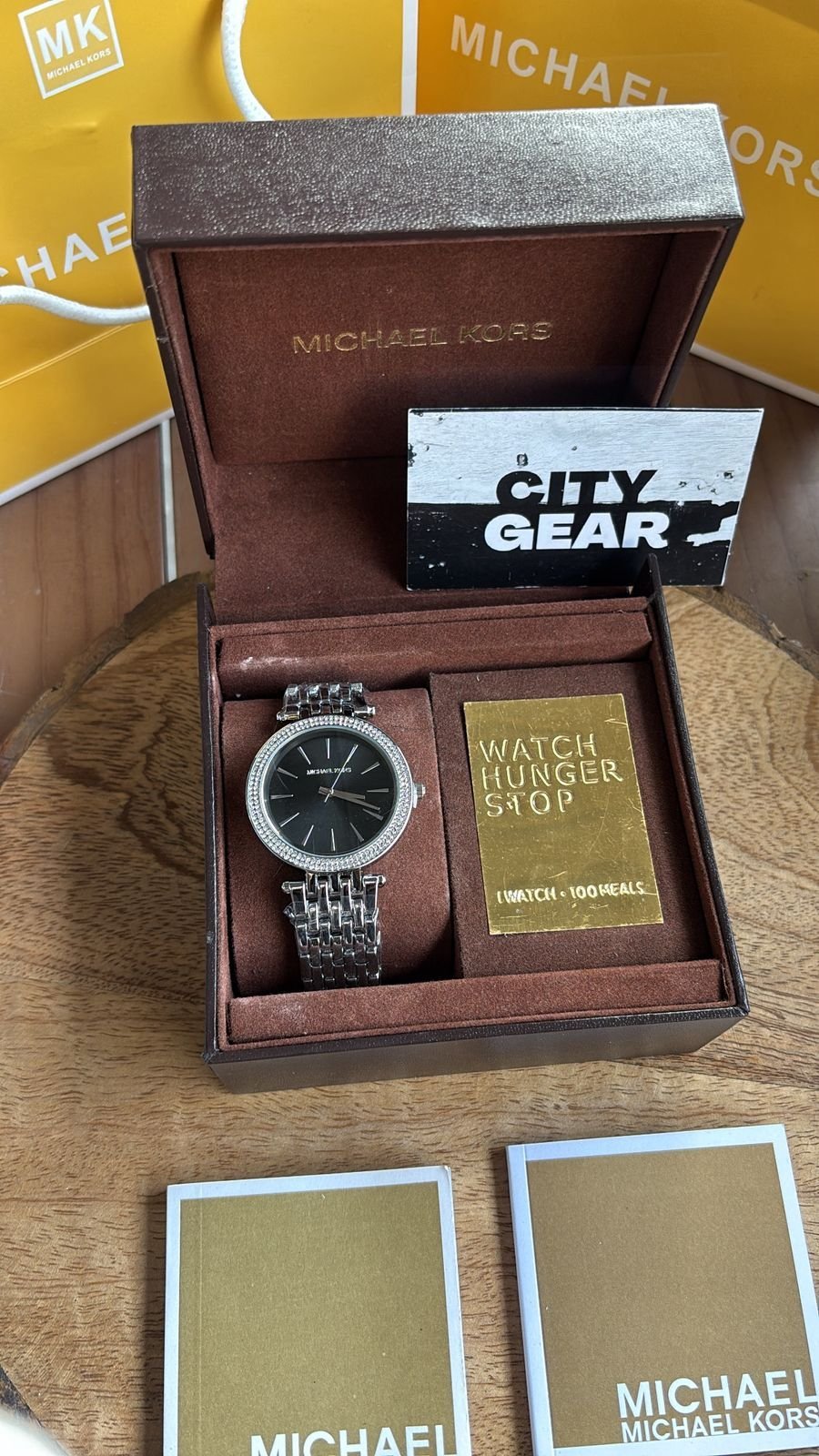 Michael Kors Darci Silver Black