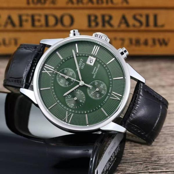 Tissot 1853 Chemin Silver Green 
(Leather)