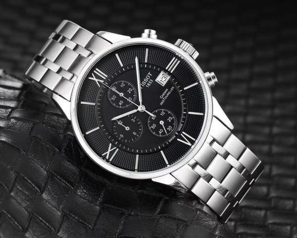 Tissot 1853 Chemin Silver Black Heavy Quality