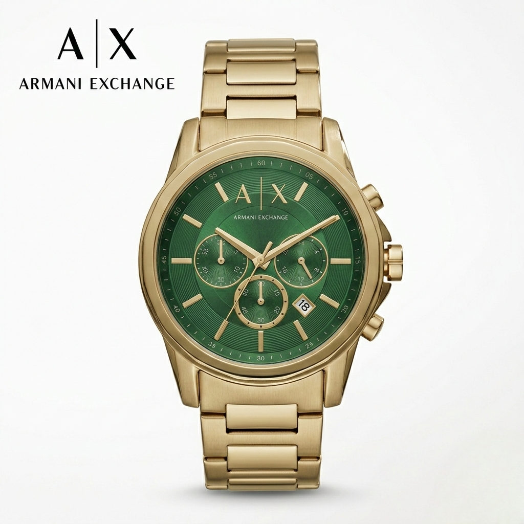 Armani Exchange Gold Green Gunmetal - J1311