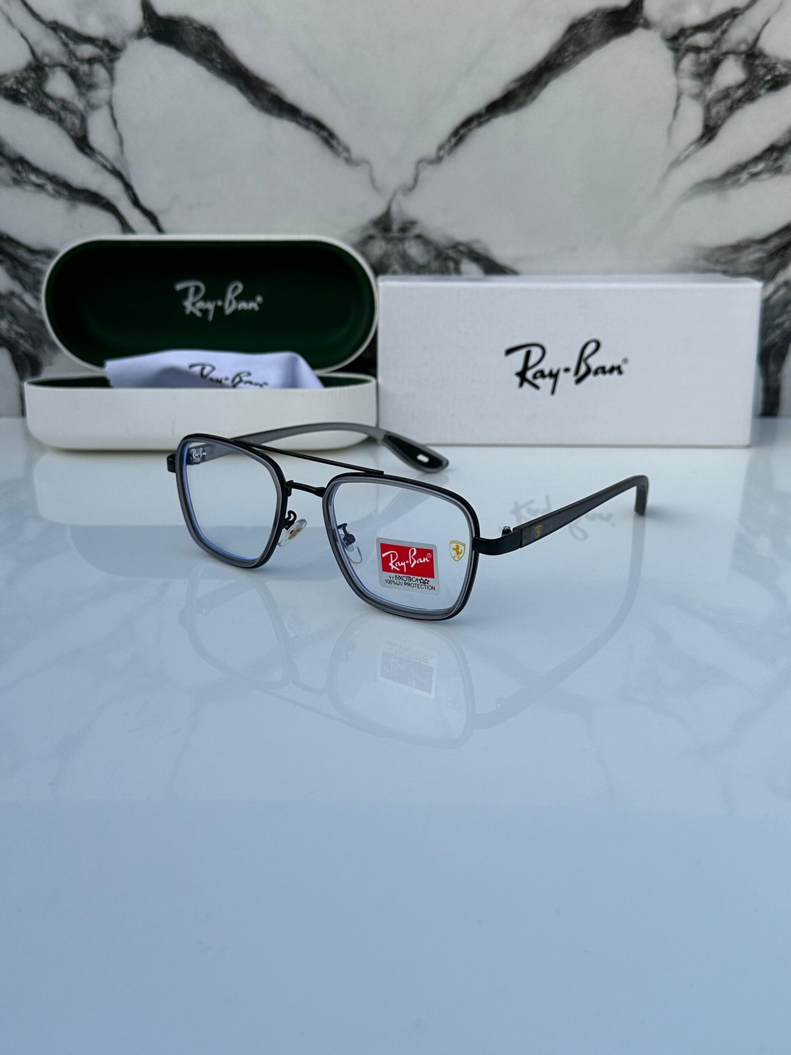 rayban 06 grey plano