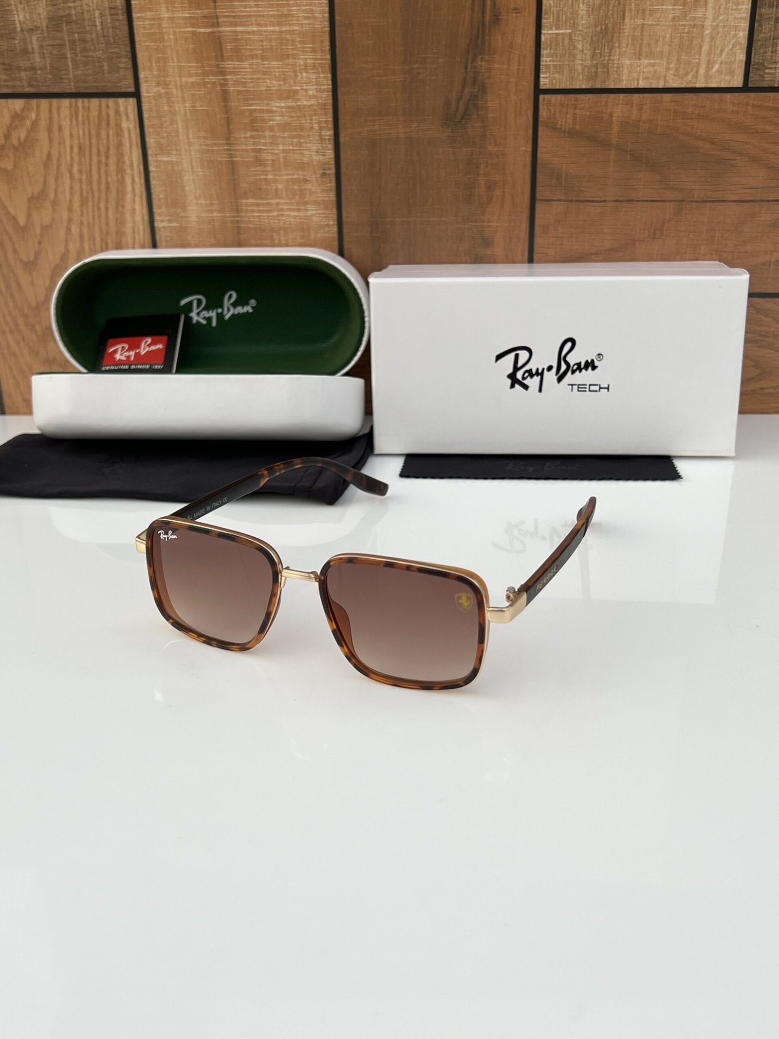 Rayban 8840 gold brown tiger
