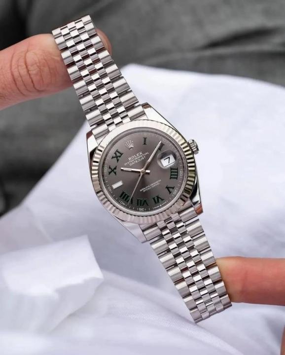 Rolex Oyster perpetual Date Just Silver Grey Automatic