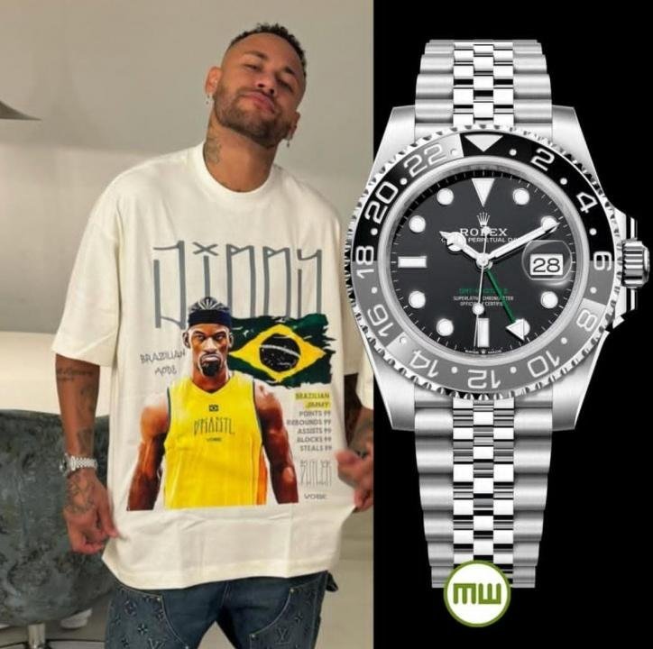 Rolex Oyster Perpetual Silver Black Gmt Master