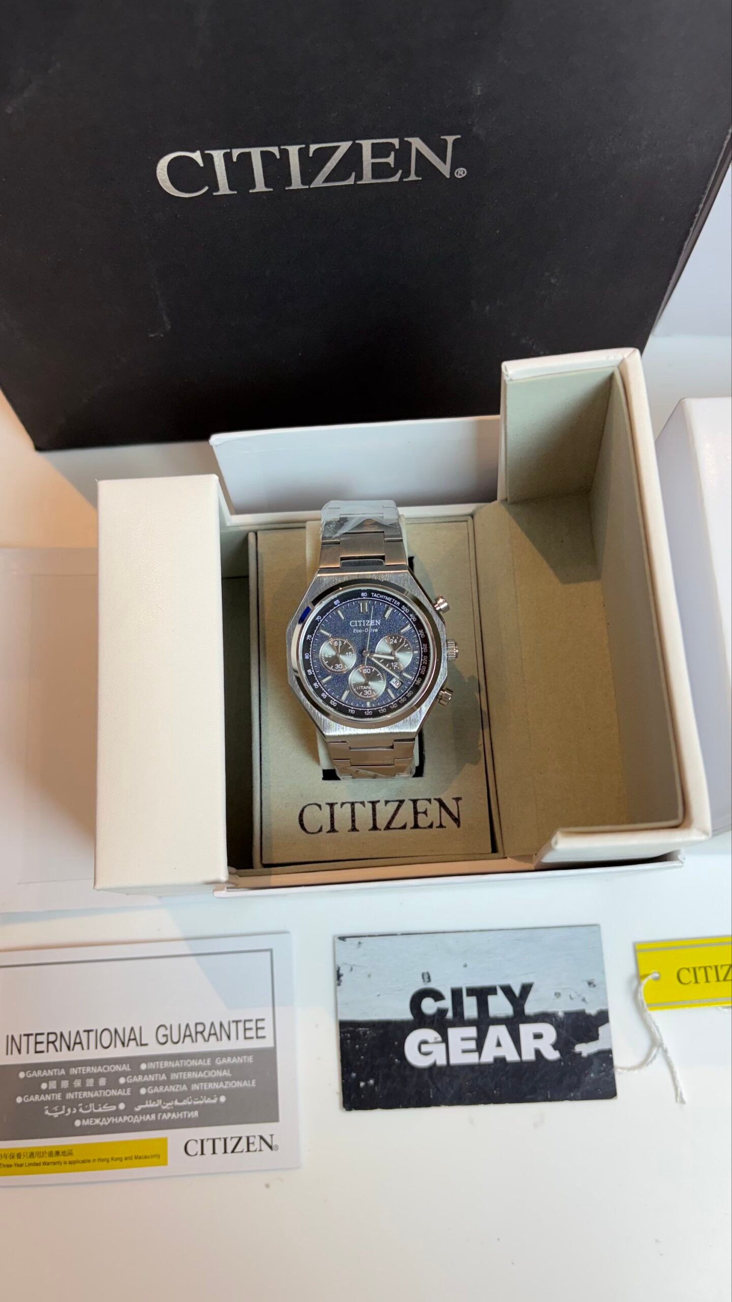 Citizen Zenshin Chrono Super Titanium Blue