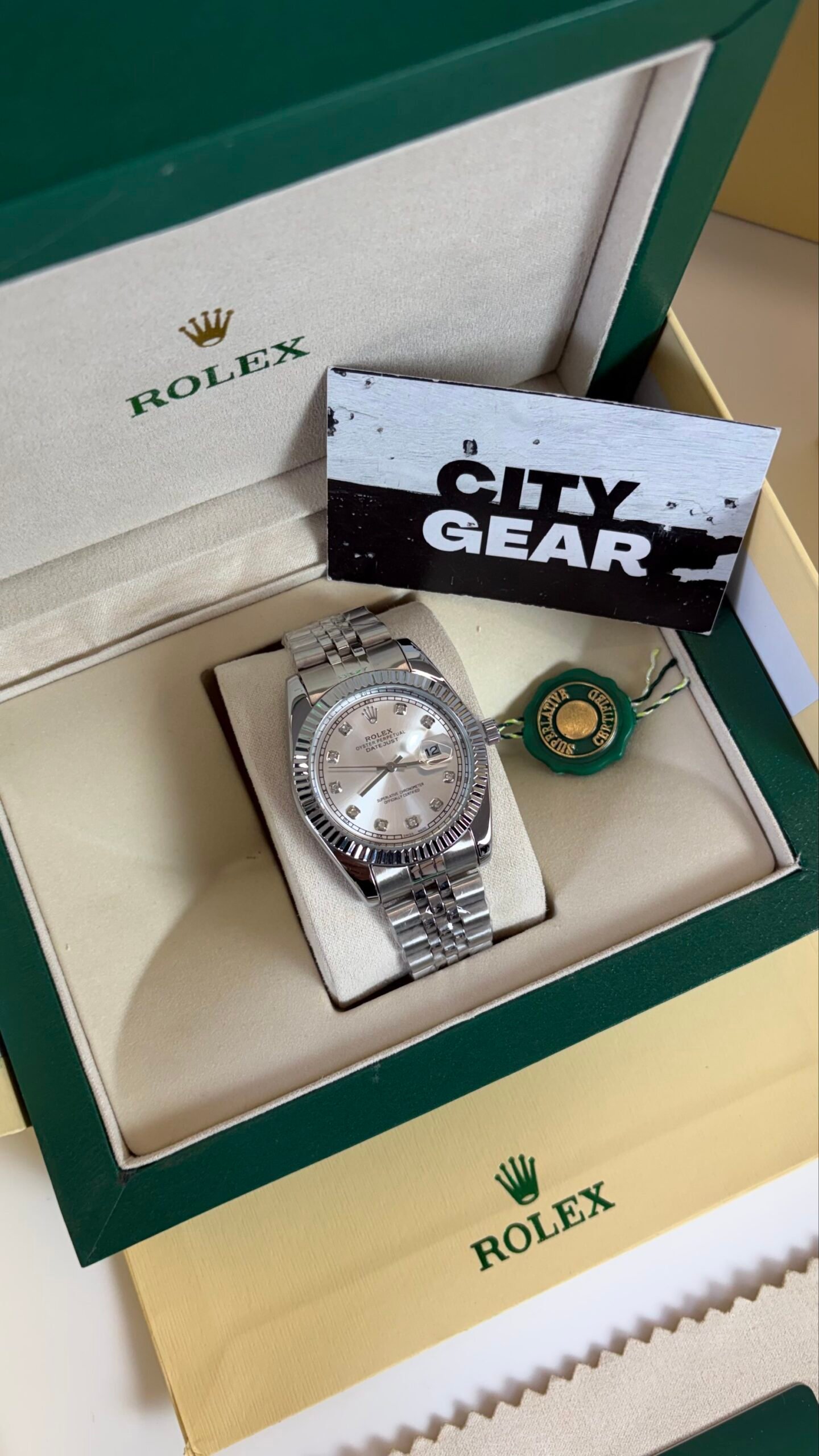Rolex Oyster Perpetual Date Just Silver-White
