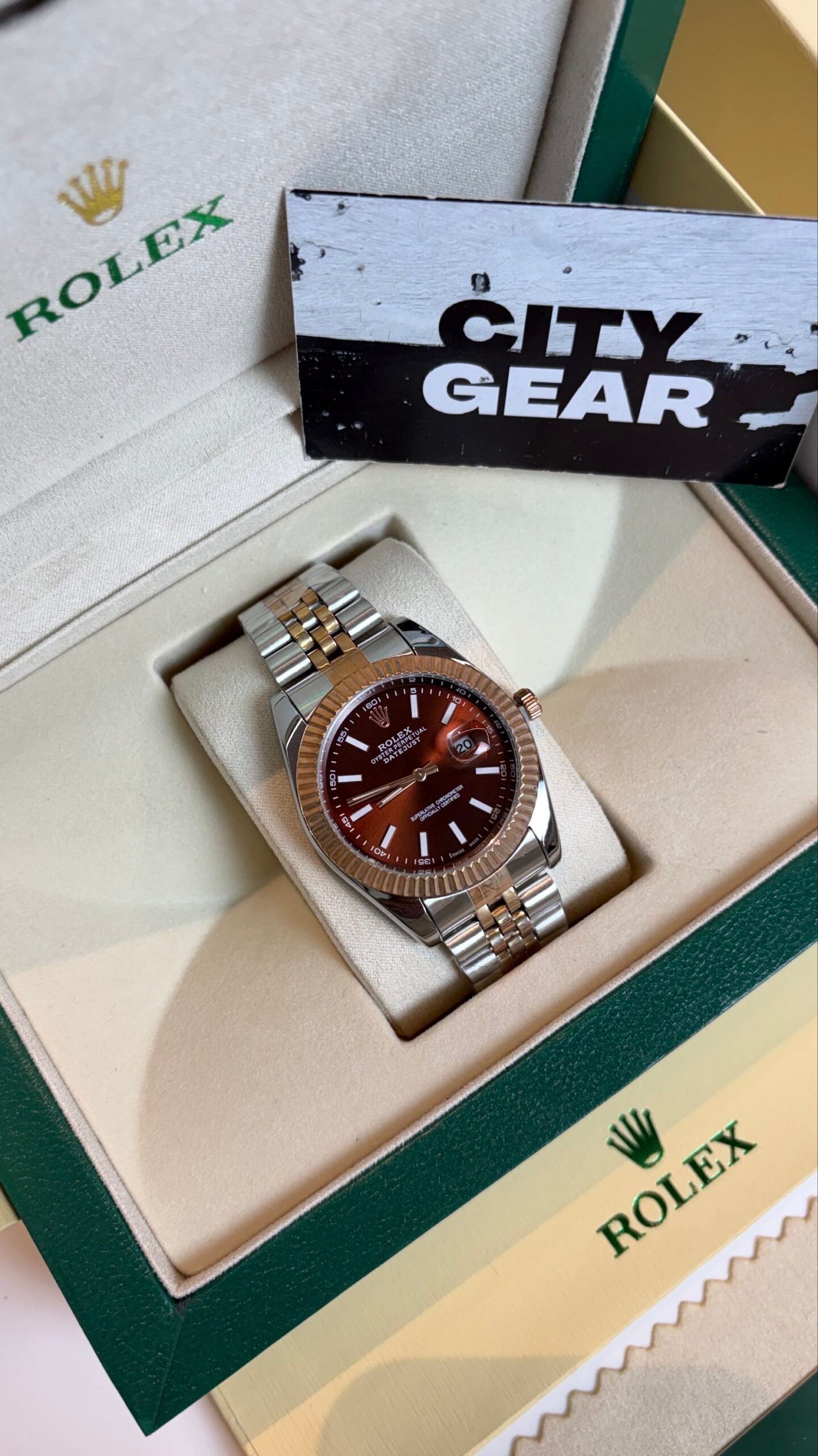 Rolex Perpetual Date Just 2Ton Brown