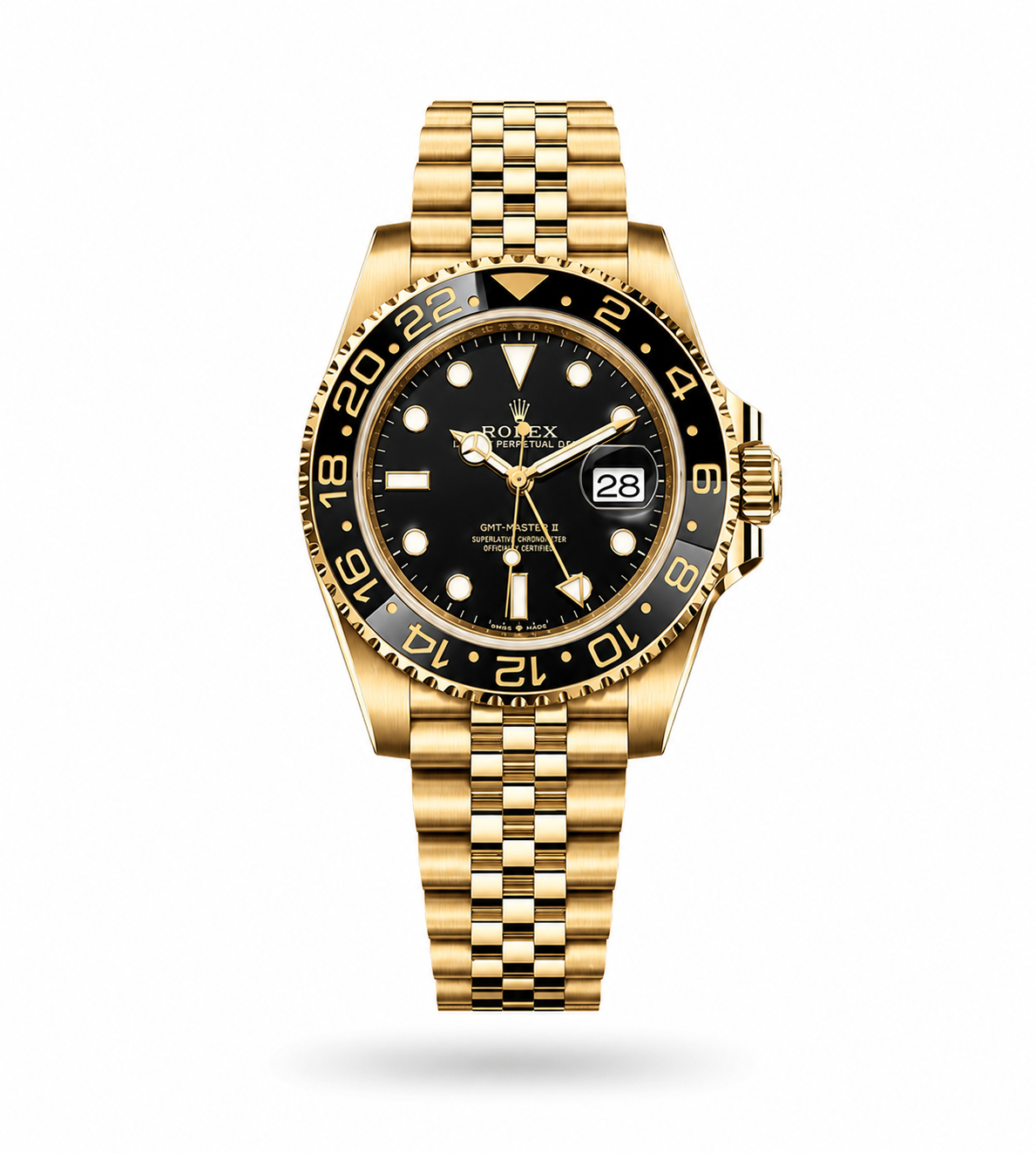Rolex Oyster Perpetual Gmt Master Gold Black Watch
