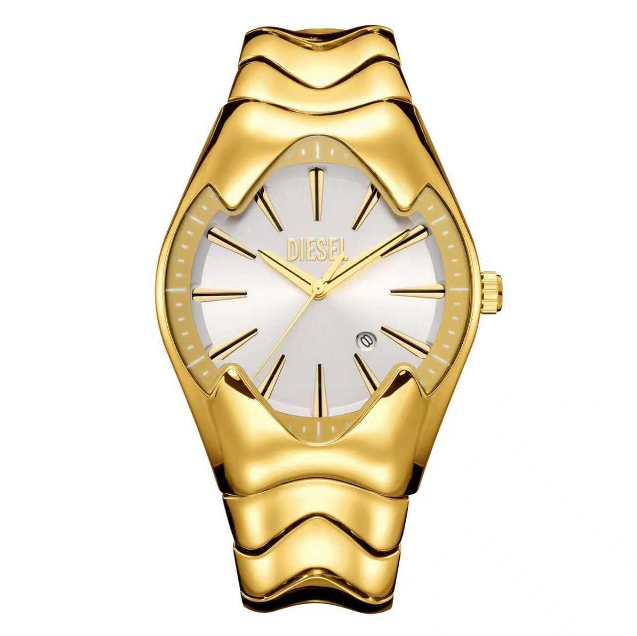 Diesel Mercurial Gold White Watch