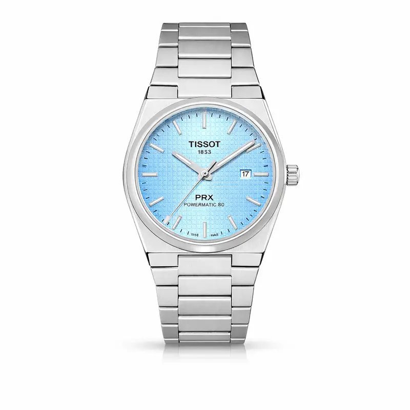 Tissot Prx Powermatic Silver Tiffine Watch