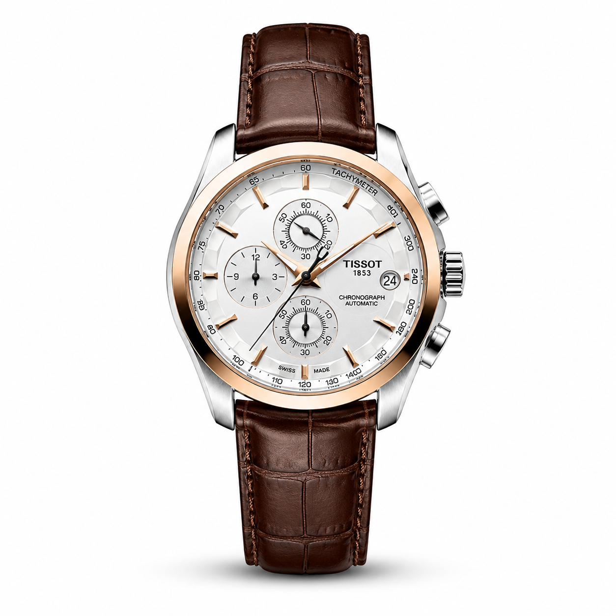 Tissot 1853 Couturier Brown White Gold Watch