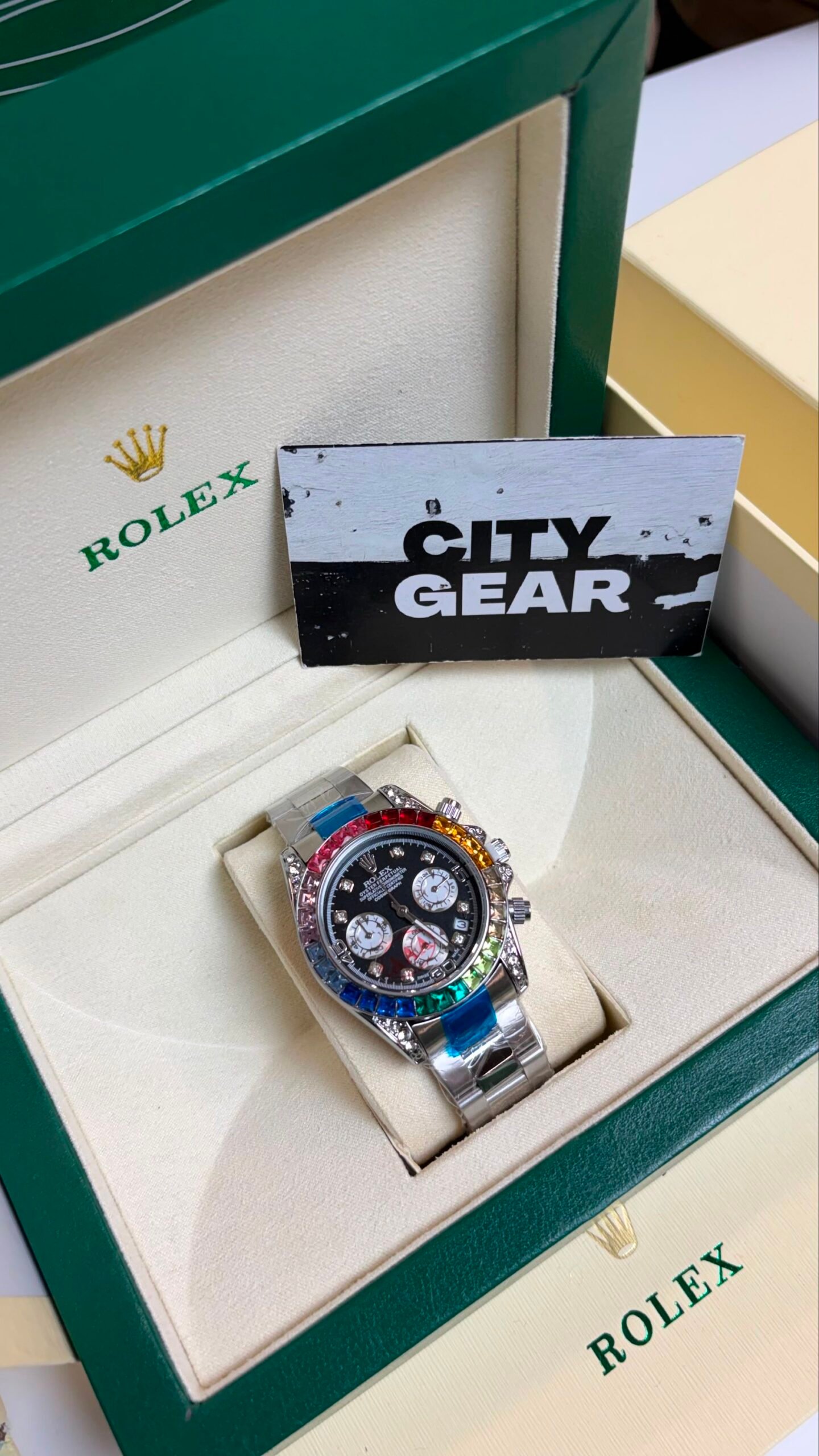 Rolex Oyster Perpetual Rainbow Silver