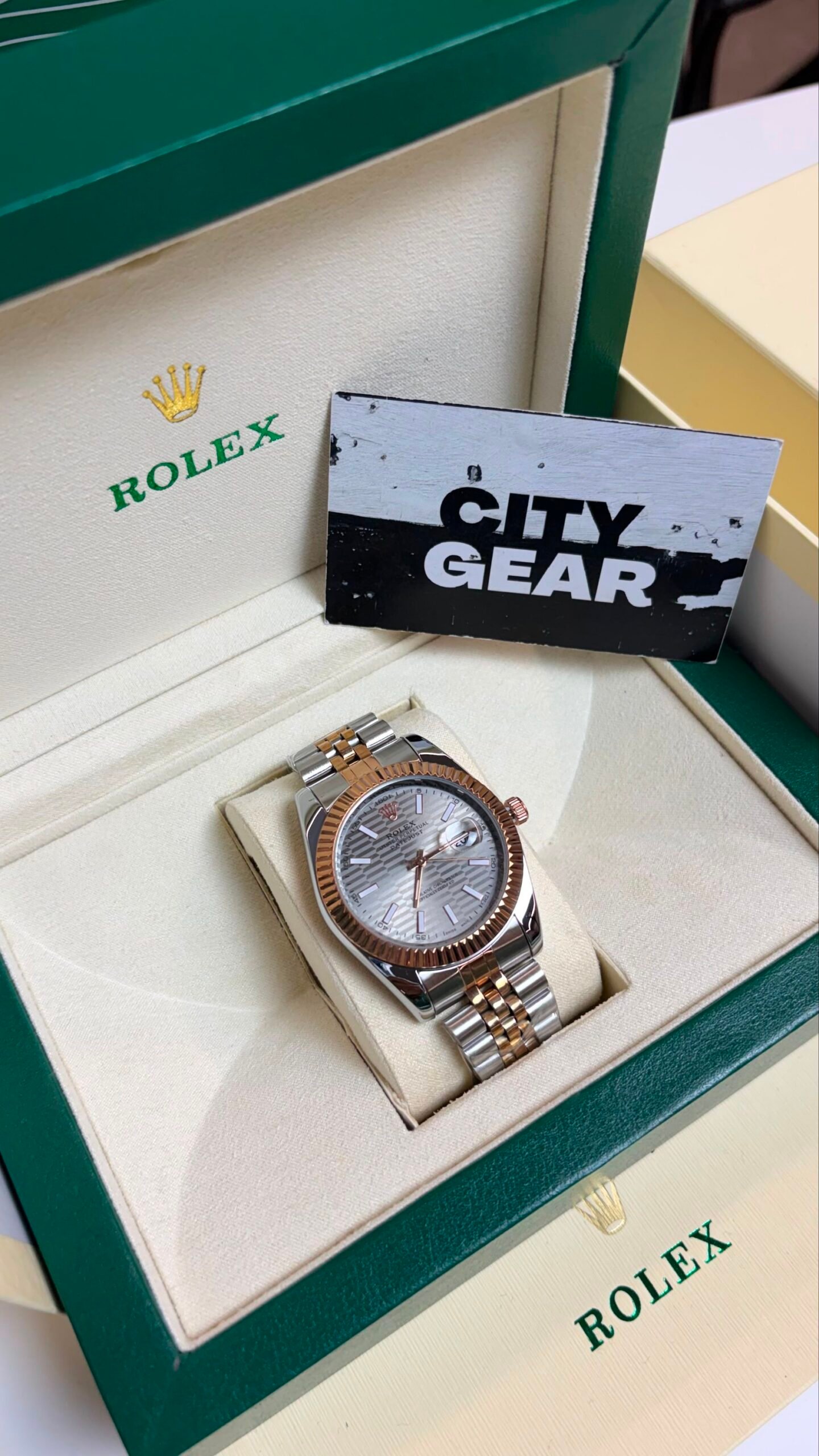 Rolex Oyster Perpetual Date Just 2ton Grey Watch