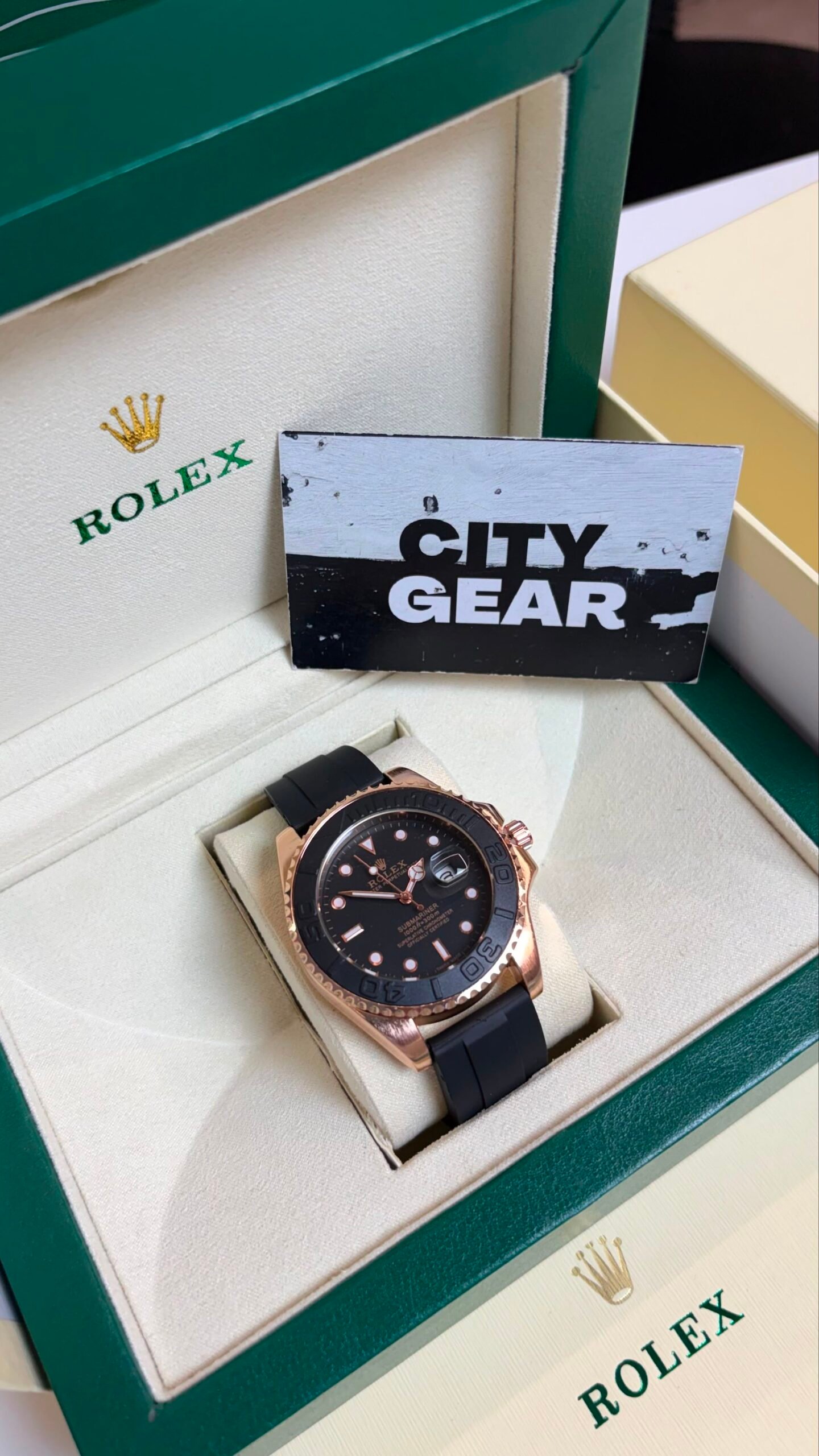 Rolex Yacht-Master Rose Gold Black Watch