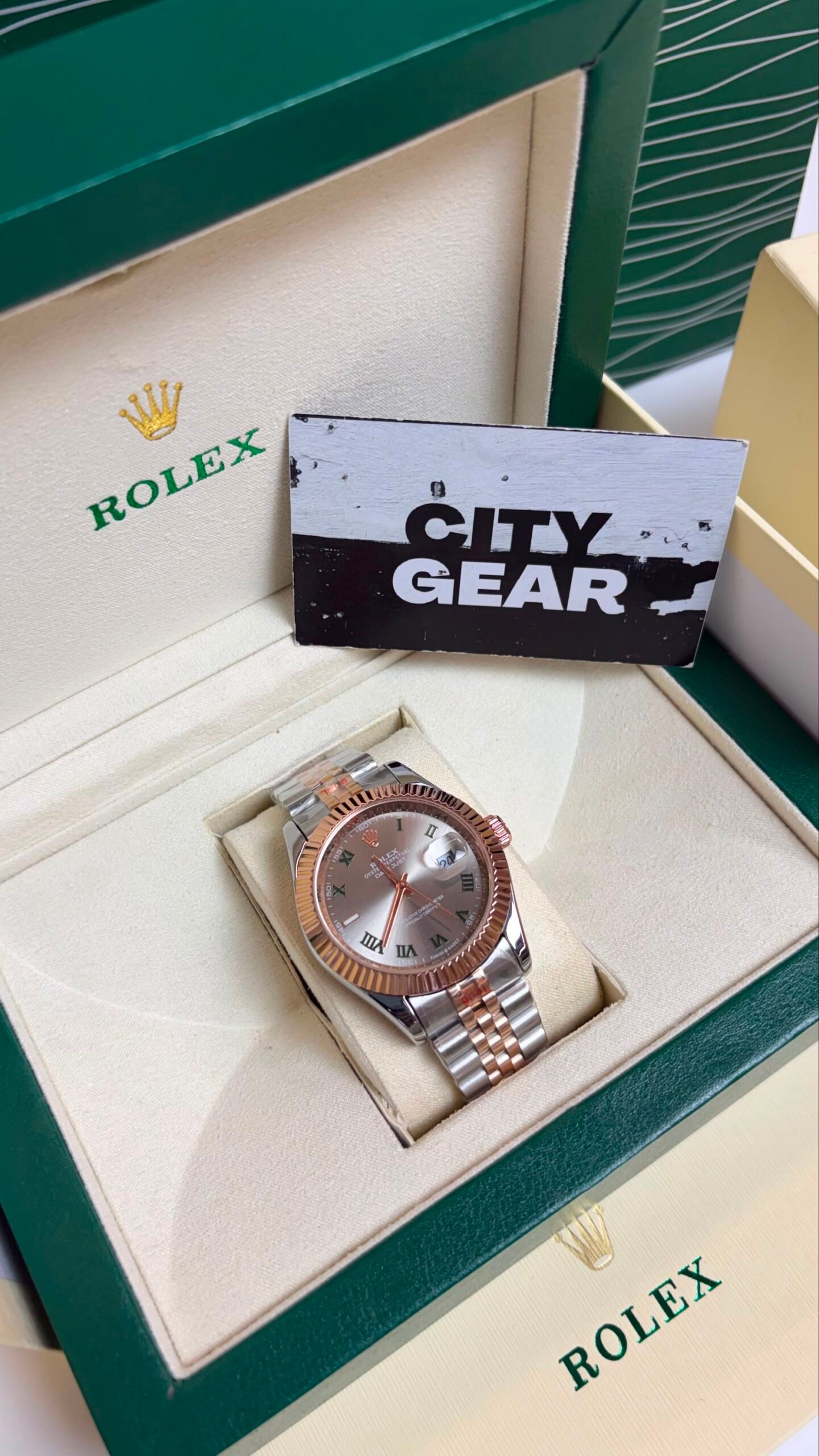 Rolex Oyster Perpetual Date Just 2ton Grey Watch